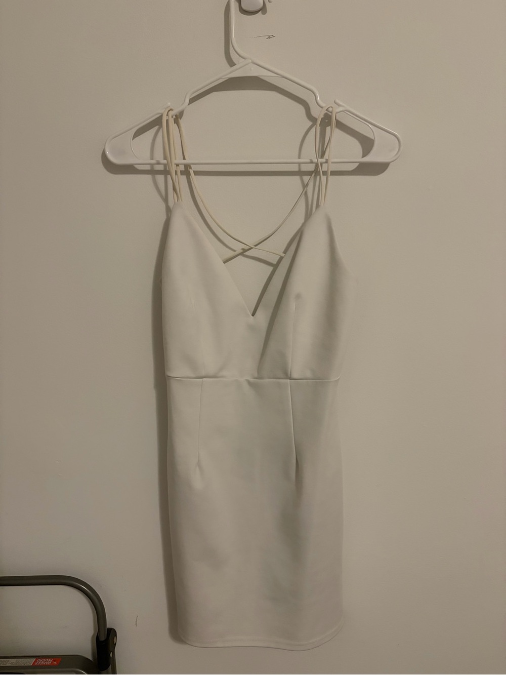 Tobi White Strappy V-Neck Mini Dress